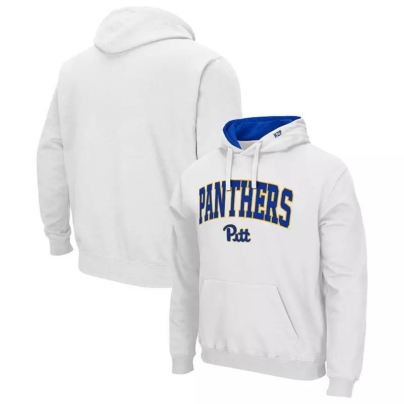 Men's Colosseum White Pitt Panthers Arch & Logo 3.0 Pullover Hoodie,  Product Image