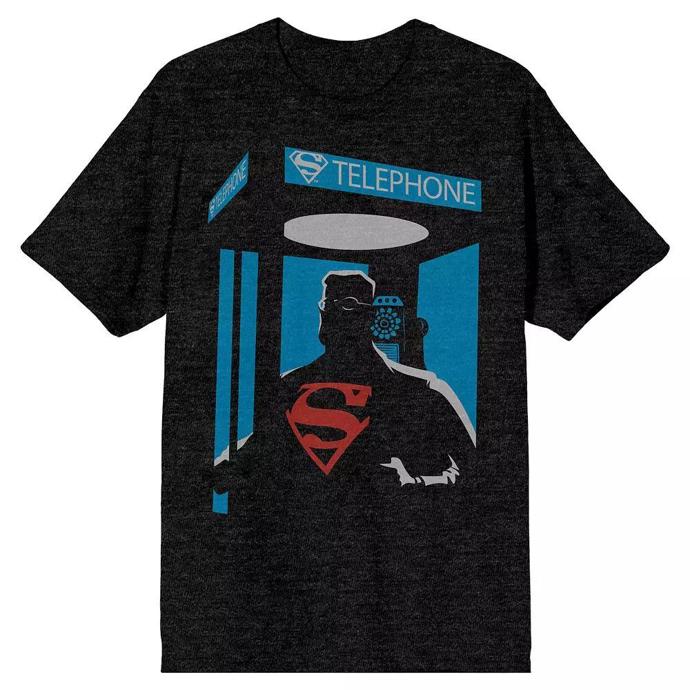 Men's Superman Telephone Box Tee, Size: XXL, Black Product Image