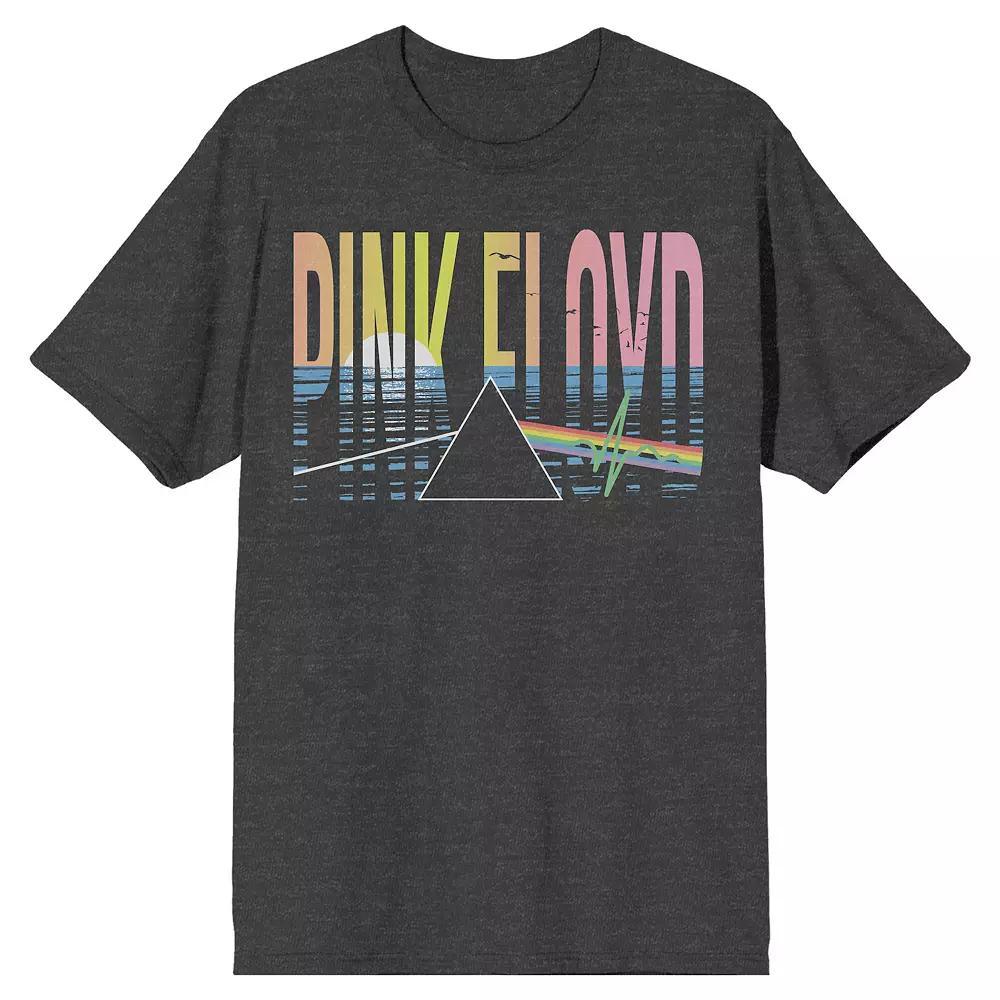 Men's Pink Floyd Sea Design Logo Tee, Size: Small, Gray Product Image