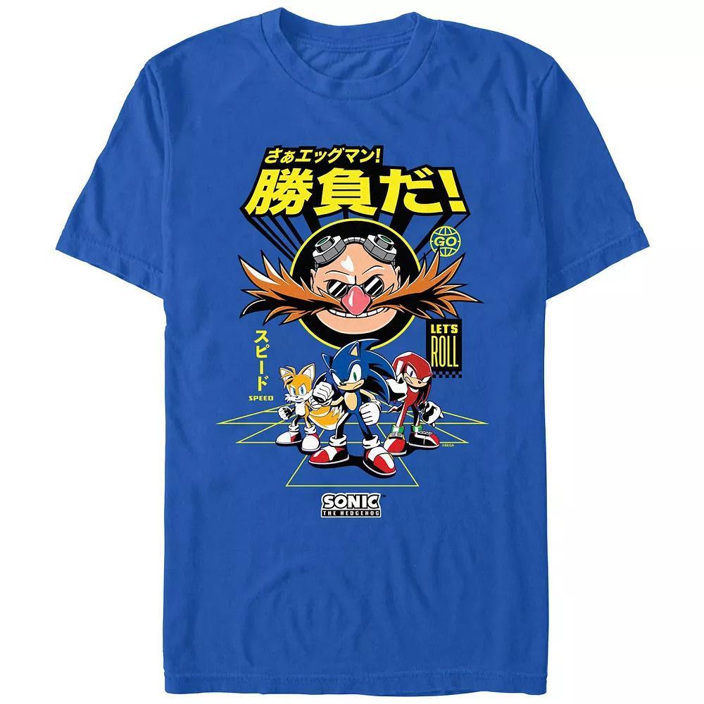 Men's Sonic The Hedgehog Friends And Foe Graphic Tee, Size: Small, Royal Product Image