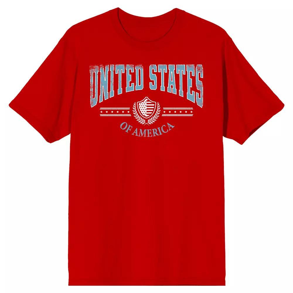 Men's American USA Crest Graphic Tee,  Product Image