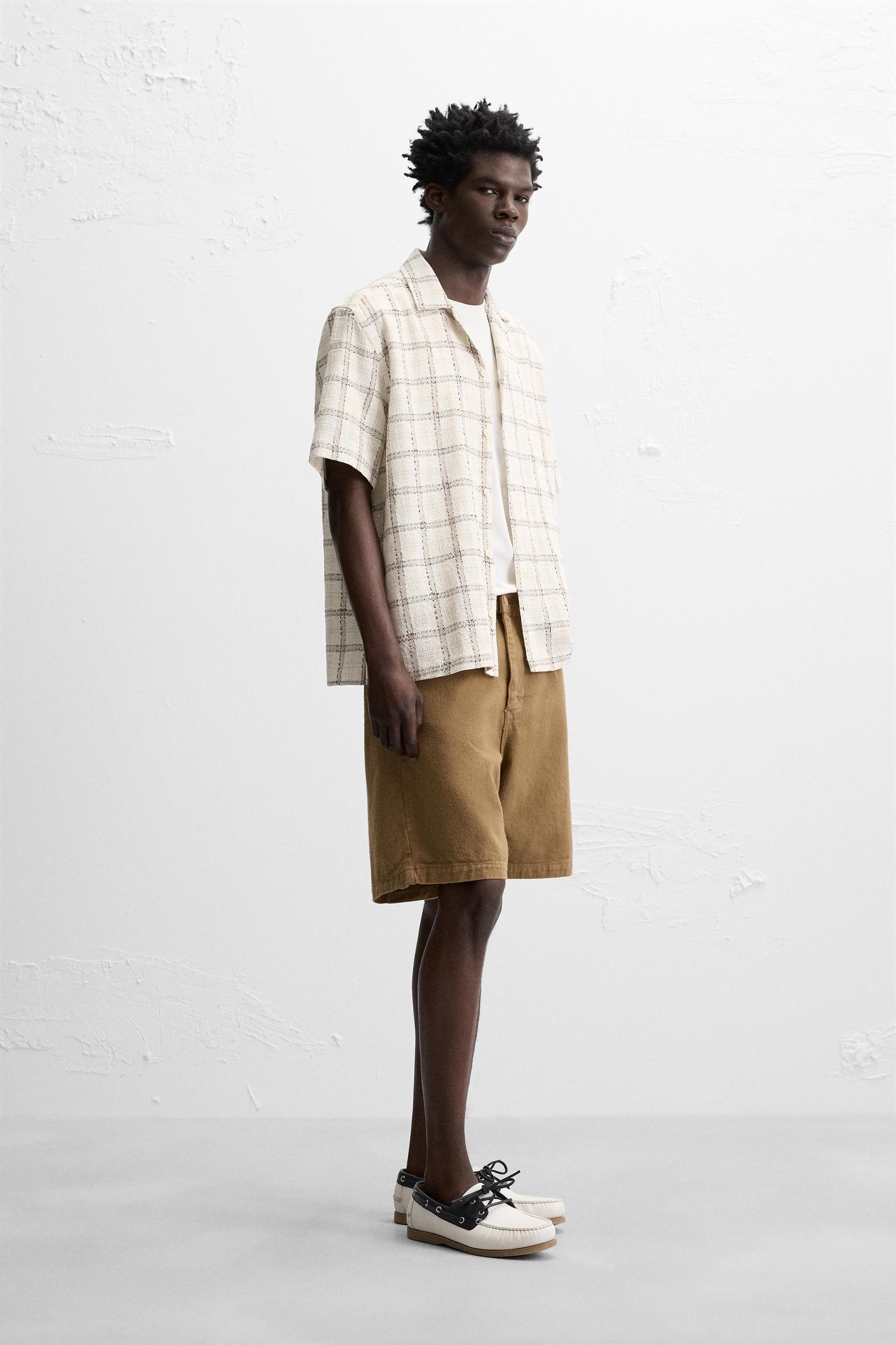 TEXTURED PLAID SHIRT Product Image