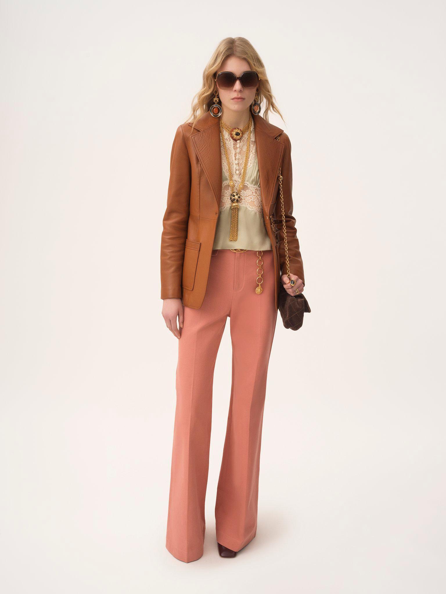 Tailored jacket in leather Product Image