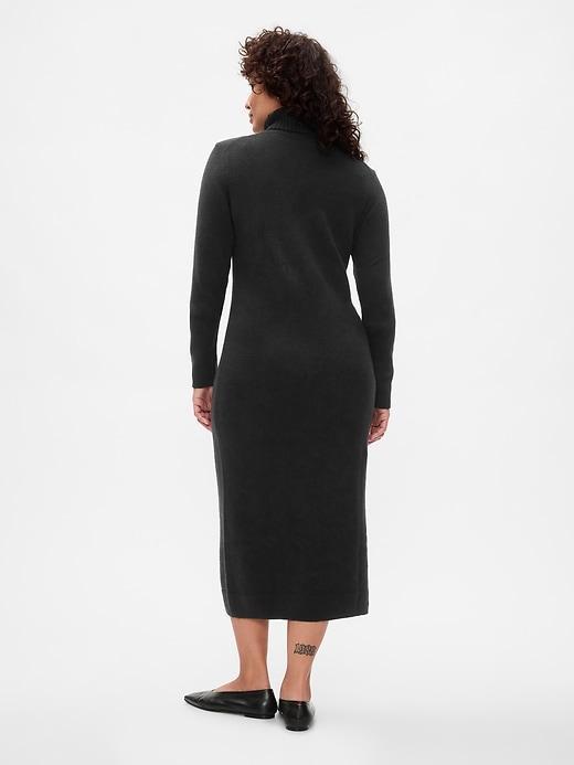 CashSoft Turtleneck Maxi Sweater Dress Product Image