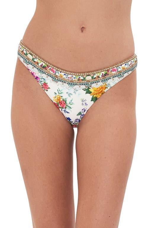 Womens Beaded Floral Bikini Bottom Product Image