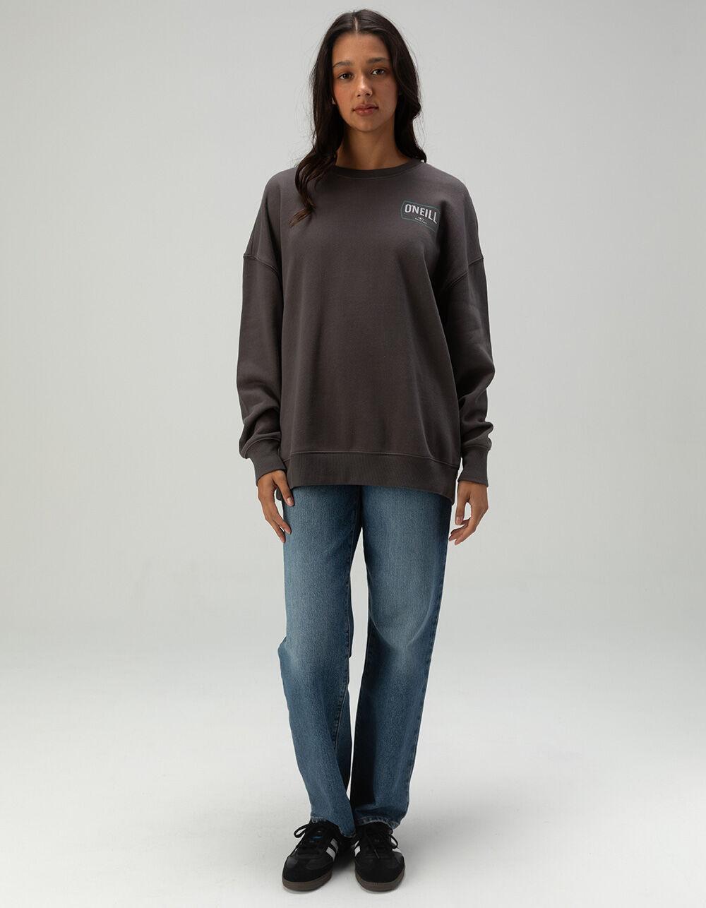 O'NEILL Choice Womens Oversized Crewneck Sweatshirt - WASHED BLACK Product Image