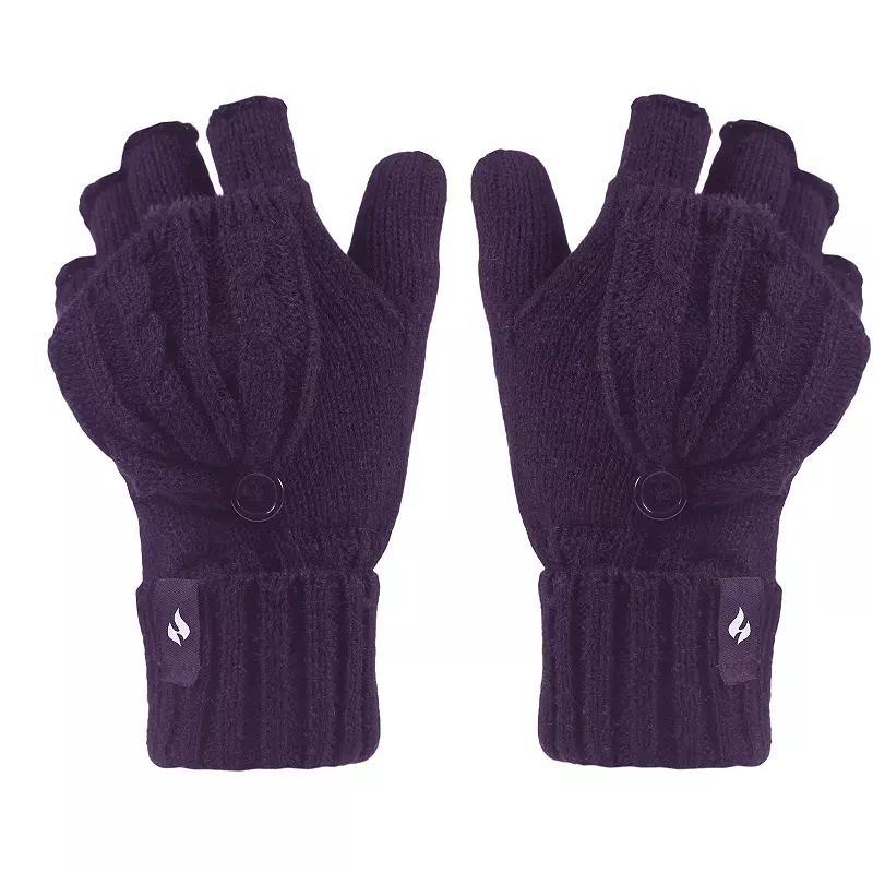 Womens Heat Holders Heatweaver Cable Knit Convertible Mittens Product Image