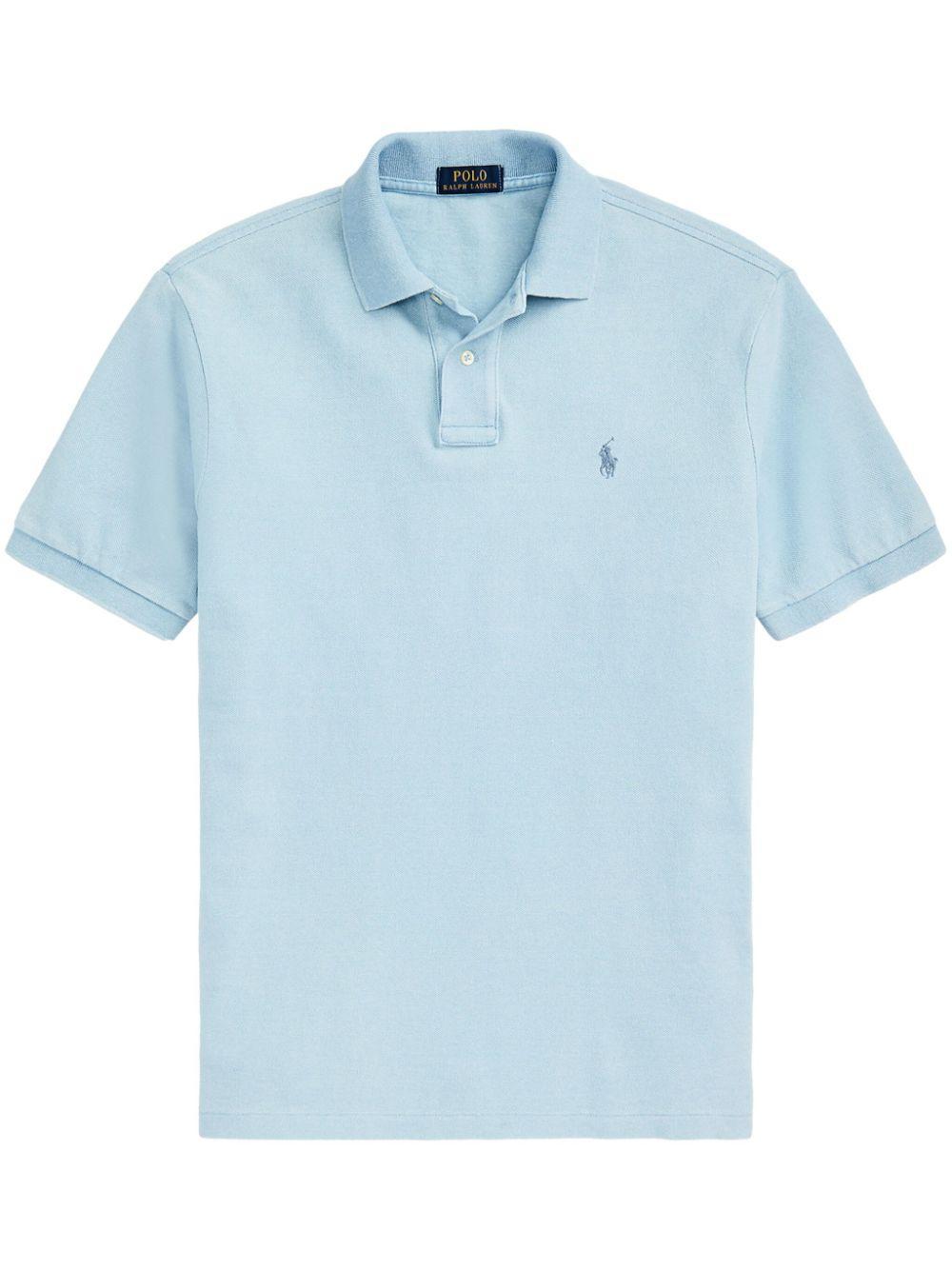 POLO RALPH LAUREN Man Polo Shirt Light Blue Size Xxl Cotton Product Image