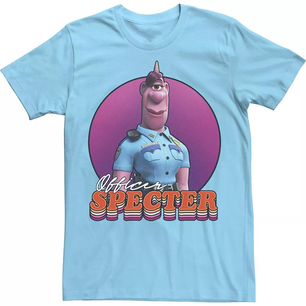 Disney / Pixar's Onward Officer Specter Men's Portrait Tee, Size: Medium, Light Blue Product Image
