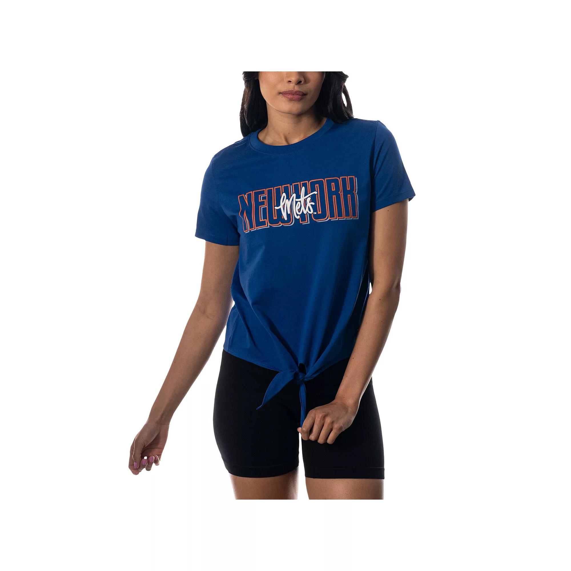 Women's The Wild Collective Royal New York Mets Twist Front T-Shirt, Size: Small, Blue Product Image