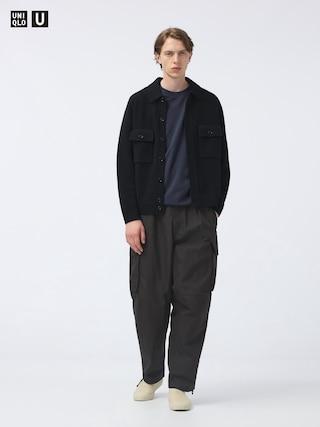 Mens Wide Parachute Cargo Pants Black XS UNIQLO US Product Image