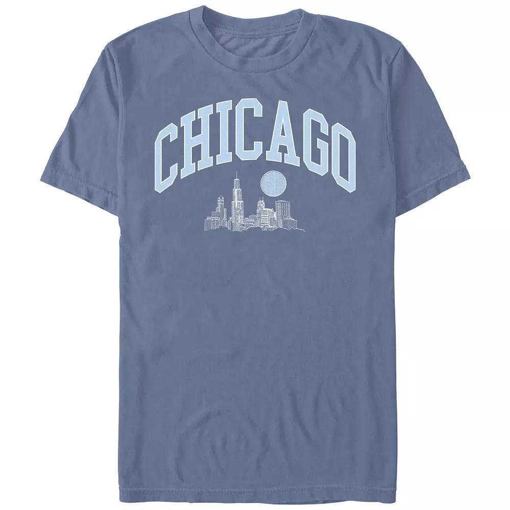 Men's Comfort Colors® Chicago Skyline Graphic Tee, Size: XL, Blue Jean Product Image