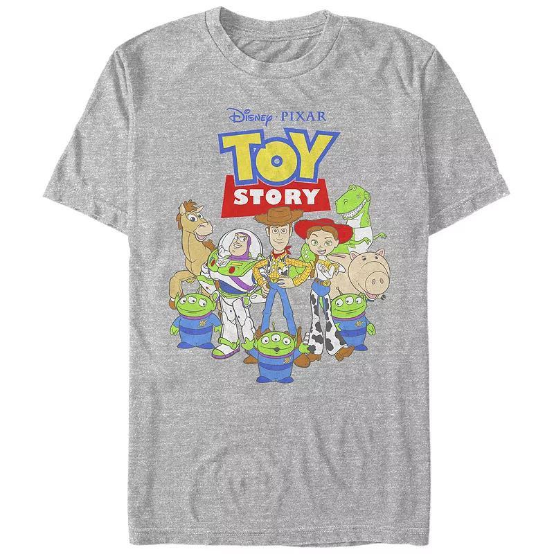 Disney / Pixars Toy Story Mens Character Collage Portrait Tee Athletic Grey Product Image