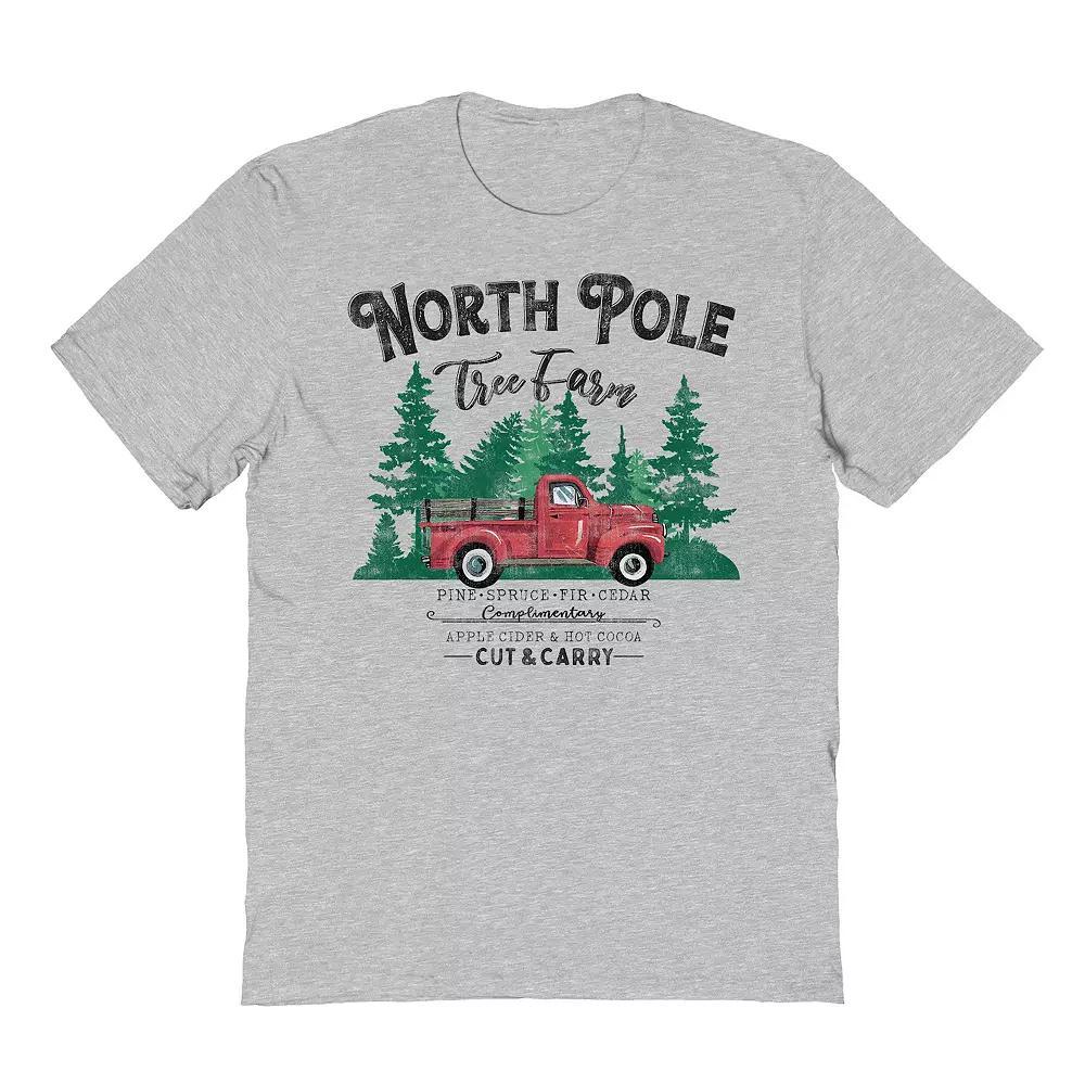 Men's North Pole Tree Farm Graphic Tee, Women's, Size: Small, Sport Gray Product Image