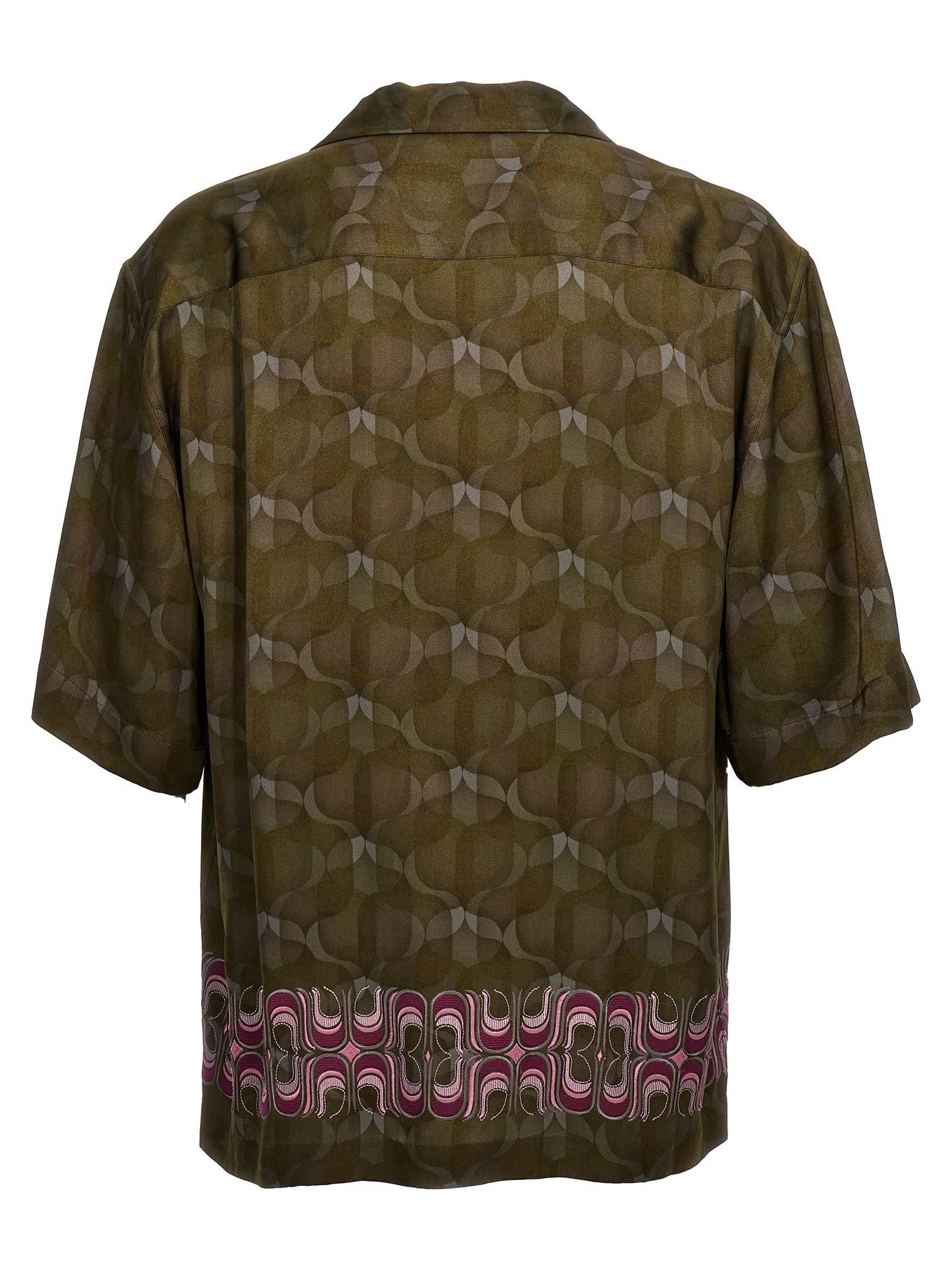 DRIES VAN NOTEN Khaki Cassi Viscose Shirt In Green Product Image