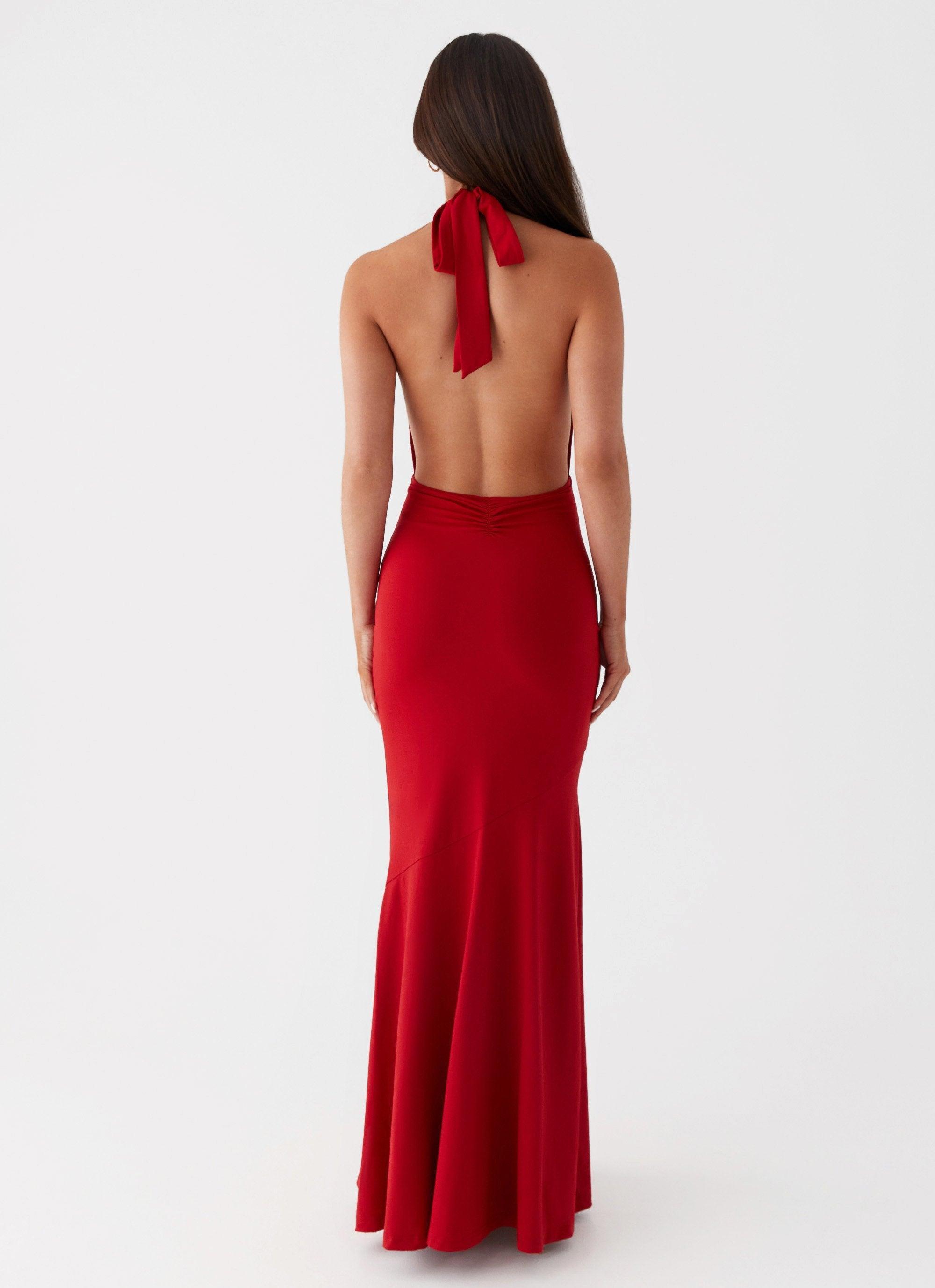 Eliza Rose Maxi Dress - Red Product Image