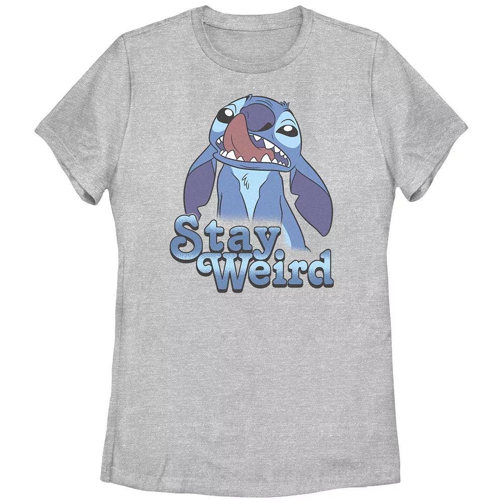 Disney's Lilo & Stitch Women's Stay Weird Stitch Tee, Girl's, Size: XXL, Athletic Grey Product Image