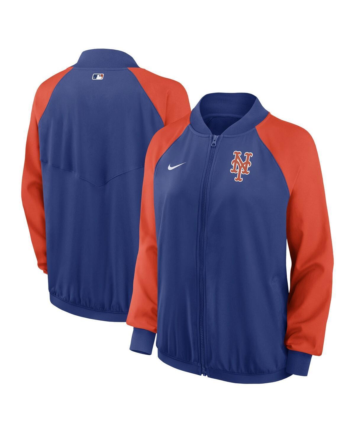 Womens Nike Royal New York Mets Authentic Collection Team Raglan Performance Full-Zip Jacket Product Image