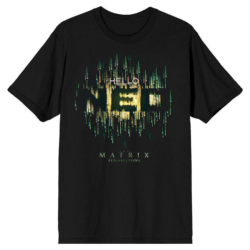 Men's The Matrix Hello Neo Tee, Size: XL, Black Product Image