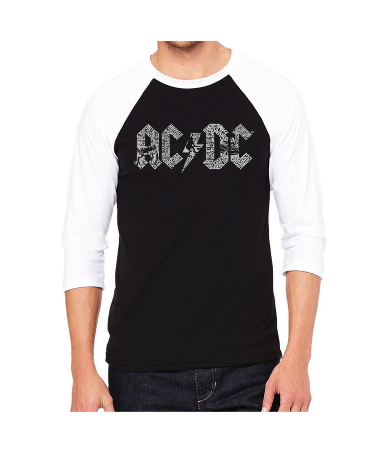 La Pop Art Mens Raglan Ac/Dc Word Art T-shirt Product Image