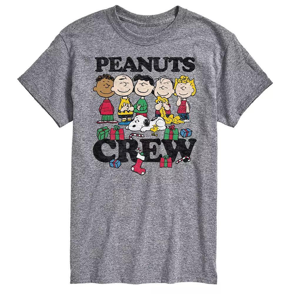 Big & Tall Peanuts Christmas Crew Tee, Men's, Size: 3XL Tall, Gray Product Image