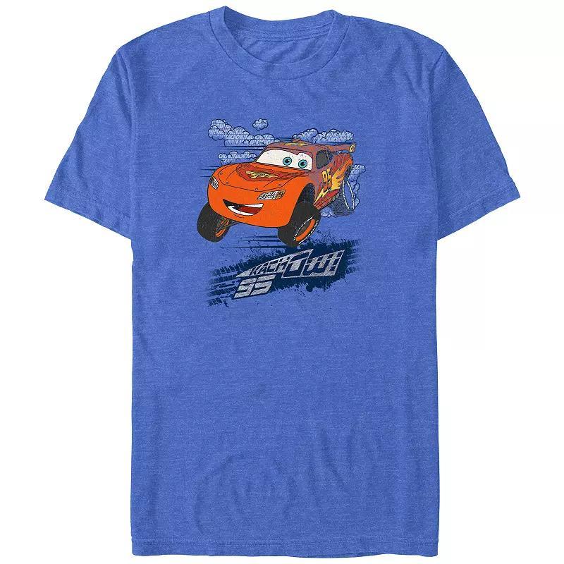 Disney / Pixar's Cars Lightning McQueen Kachouw! Big & Tall Graphic Tee, Men's, Size: 5XL, Royal Grey Product Image