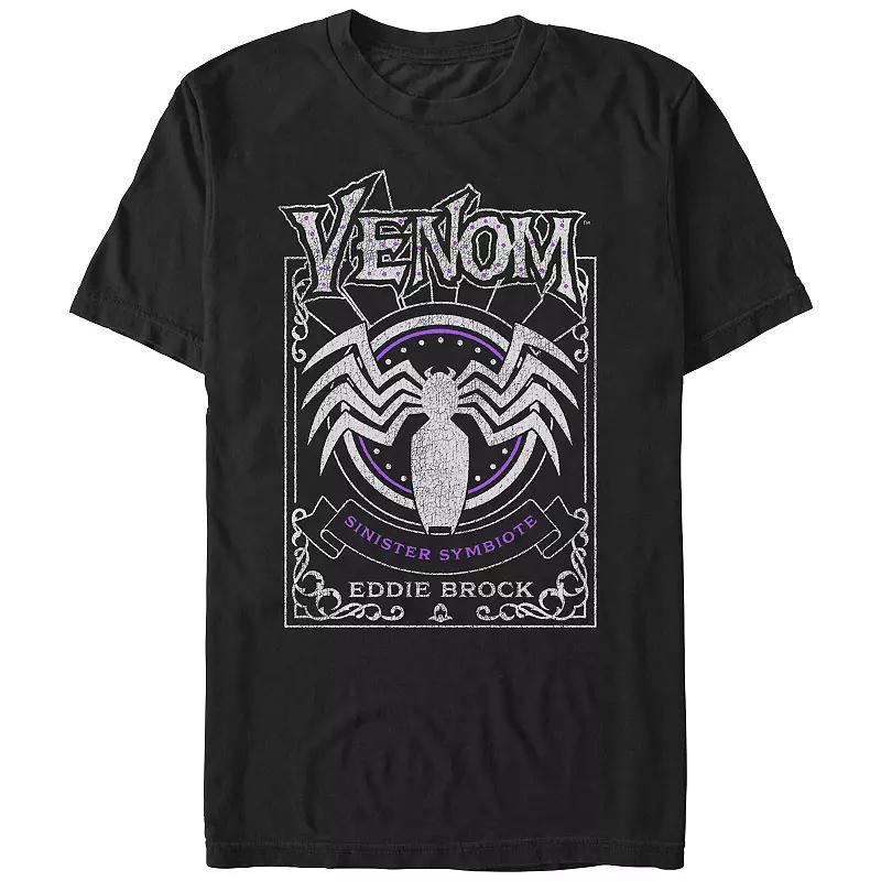 Men's Spider-Man Venom Sinister Symbiote Card Graphic Tee, Size: XL, Black Product Image