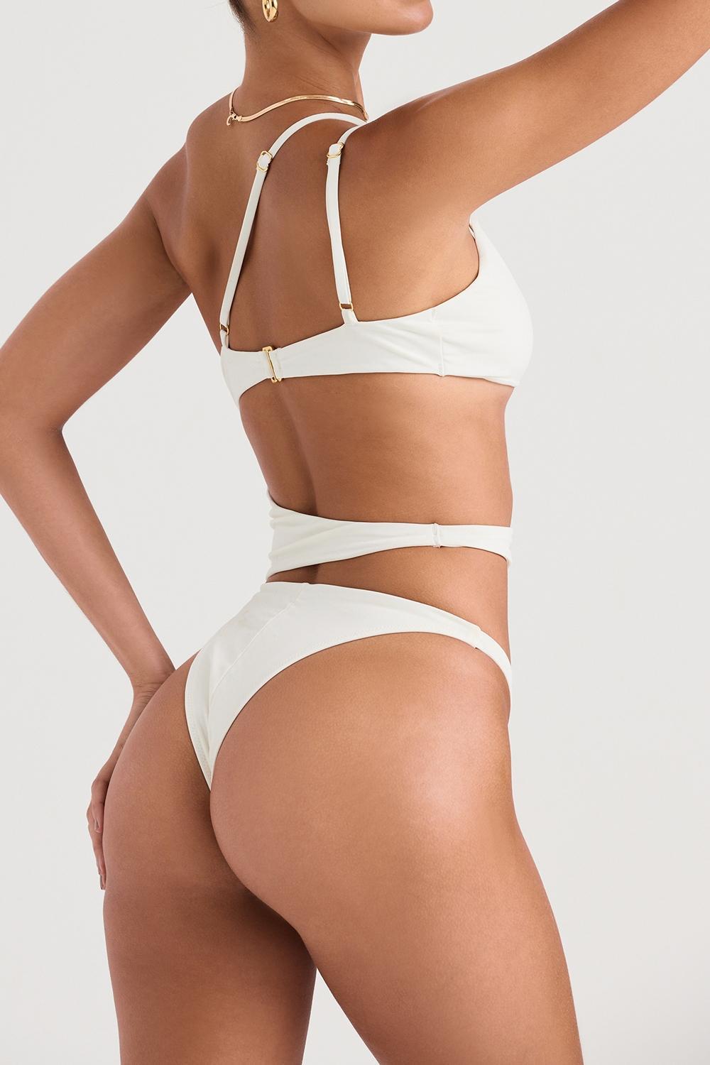 Lafayette Ivory Asymmetric Cutout Swimsuit Product Image