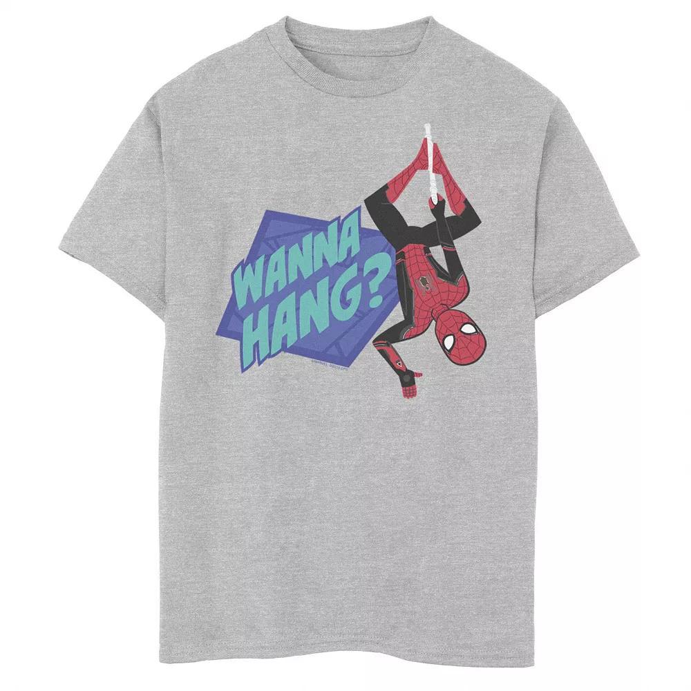 Boys 8-20 Marvel Spider-Man Far From Home Wanna Swing? Portrait Graphic Tee, Boy's, Size: XS, Athletic Grey Product Image