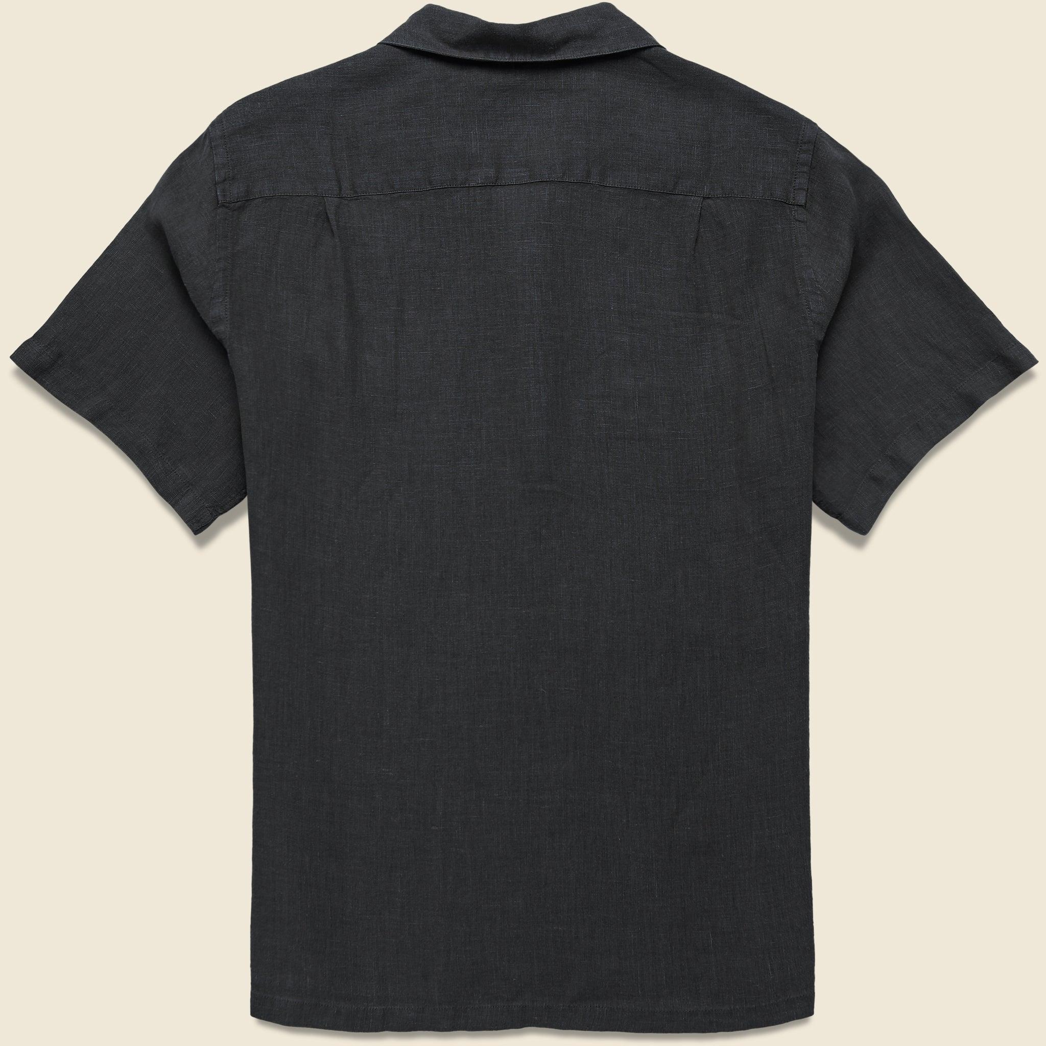 Linen Camp Shirt - Black Product Image