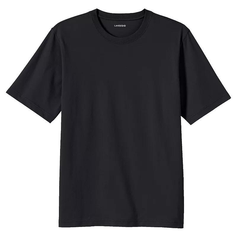 Men's Lands' End Super-T Short Sleeve T-Shirt, Size: Small, Black Product Image