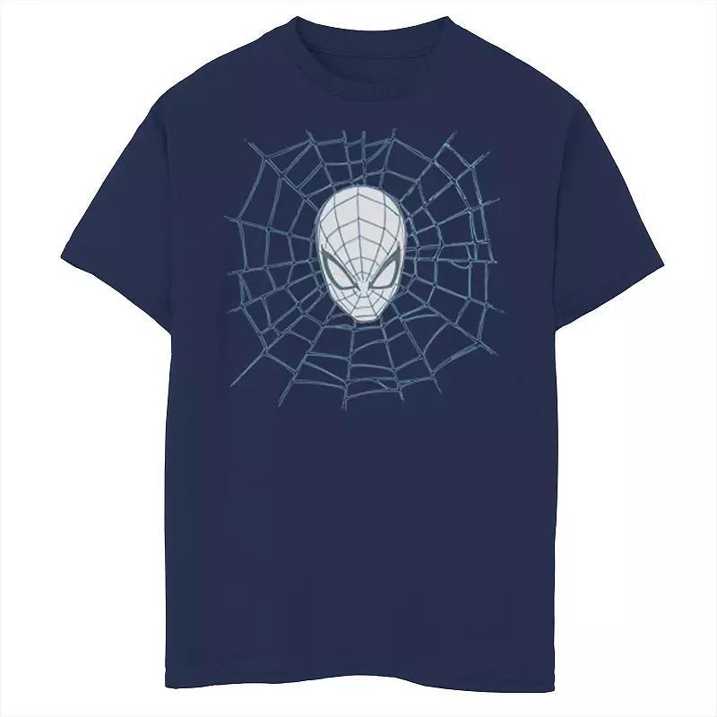 Boys 8-20 Marvel Spider-Man Pencil Sketch Head Shot Tee, Boys Blue Product Image