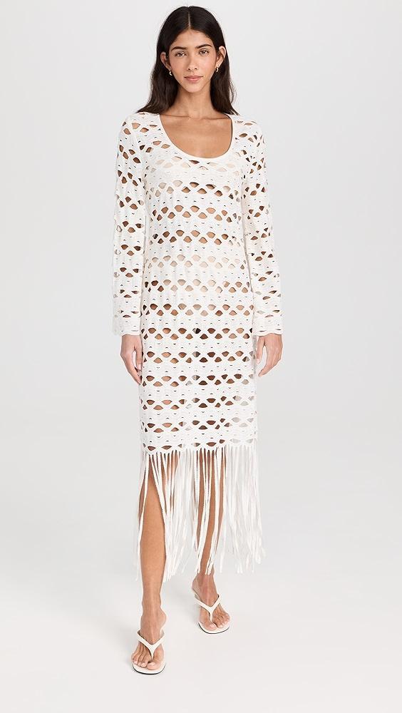 SIMKHAI Pierce Fringe Midi Dress | Shopbop Product Image