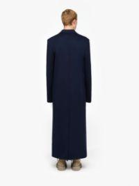 LONG COAT WITH SATIN HANDKERCHIEF in blue | JW Anderson US  Product Image