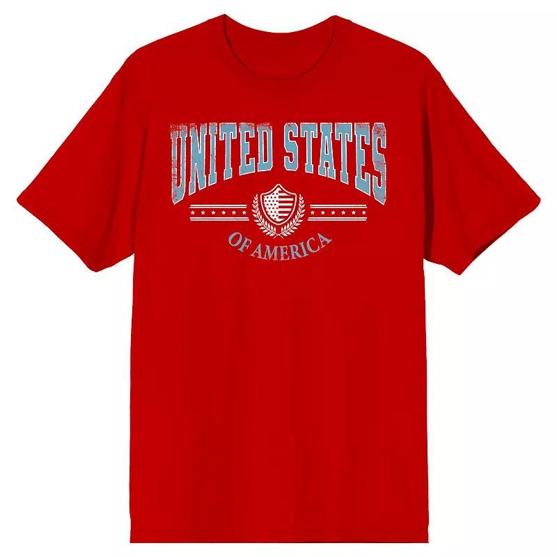 Men's American USA Crest Graphic Tee,  Product Image