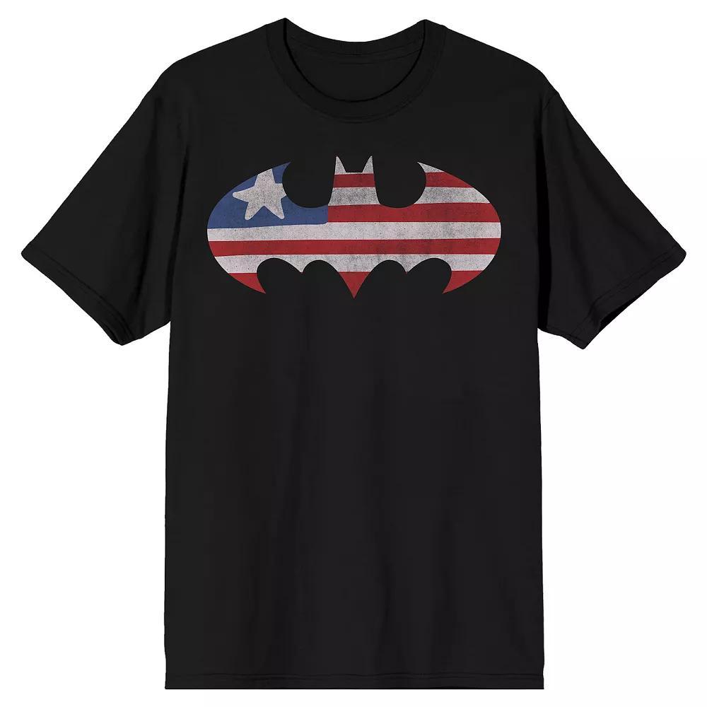 Men's Batman Red, White & Blue Graphic Tee,  Product Image