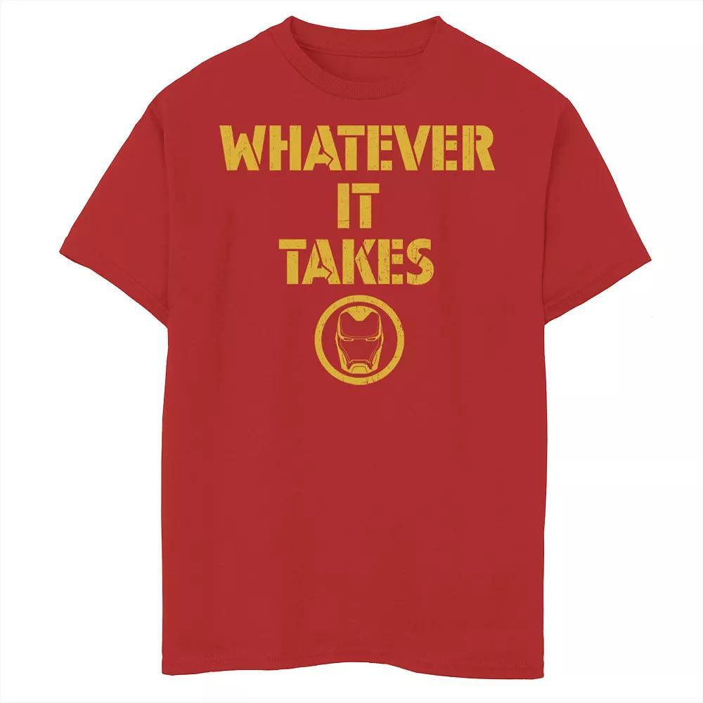 Boys 8-20 Marvel Avengers Endgame Whatever It Takes Iron Man Logo Graphic Tee, Boy's, Size: Large, Red Product Image