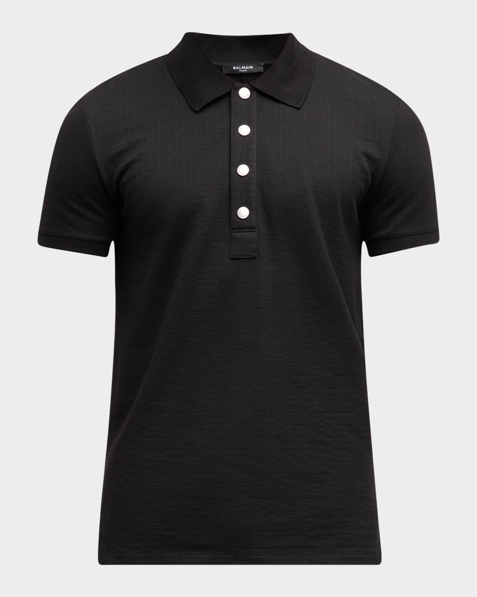 Men's Monogram Pique Polo Shirt Product Image