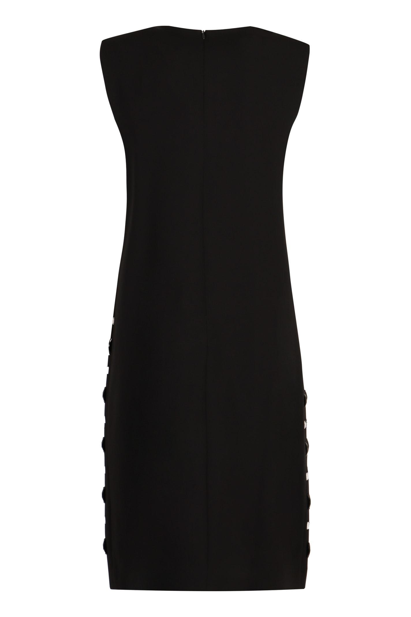 MAX MARA Embroidered Cady Boxy Dress In Black   Product Image