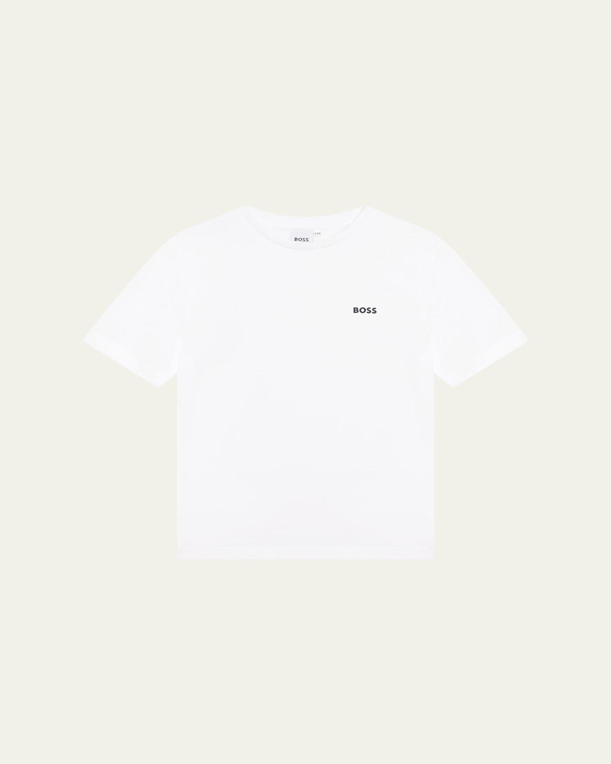 Boys Contrast Logo-Print T-Shirt, Size 8-16 Product Image