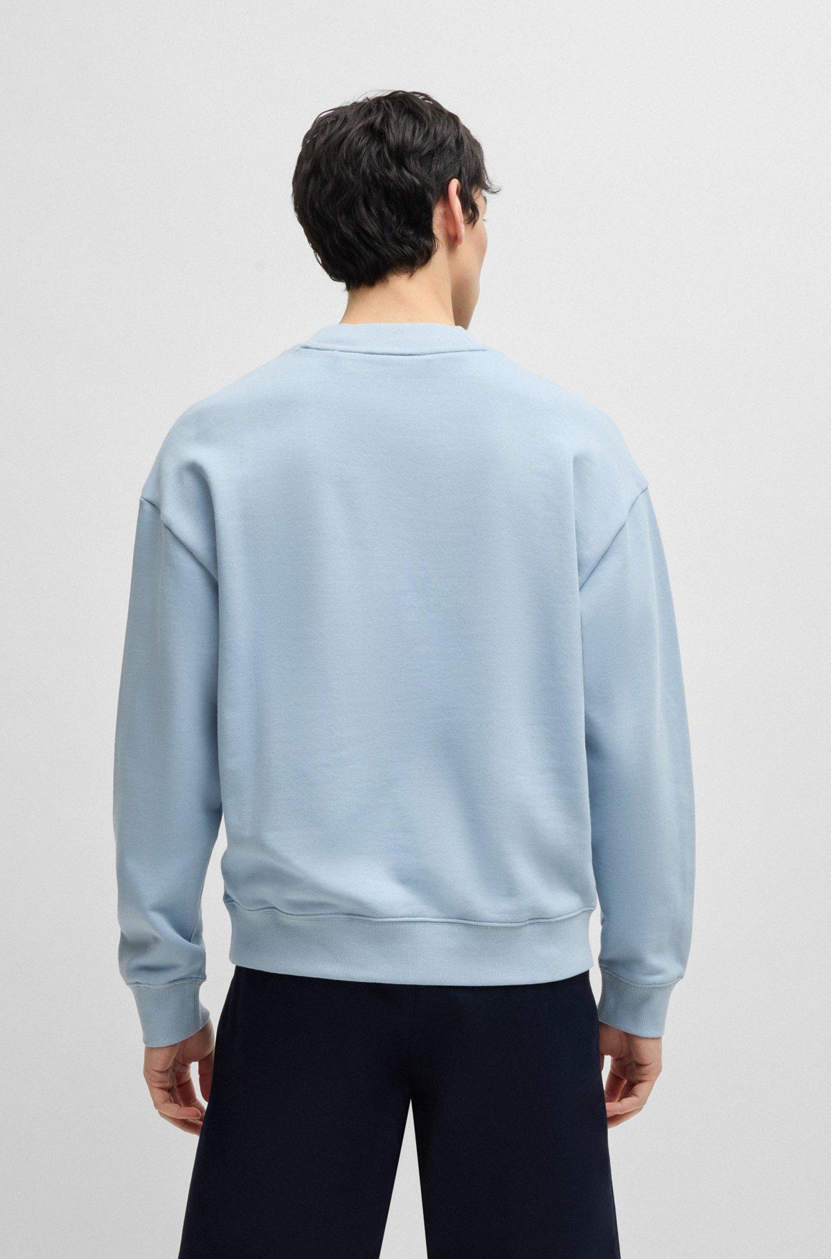 Relaxed-fit sweatshirt in cotton terry with sleeve logo Product Image