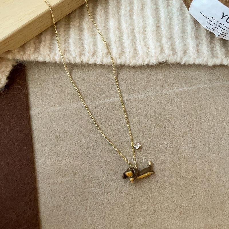 Dog Pendant Alloy Necklace Product Image