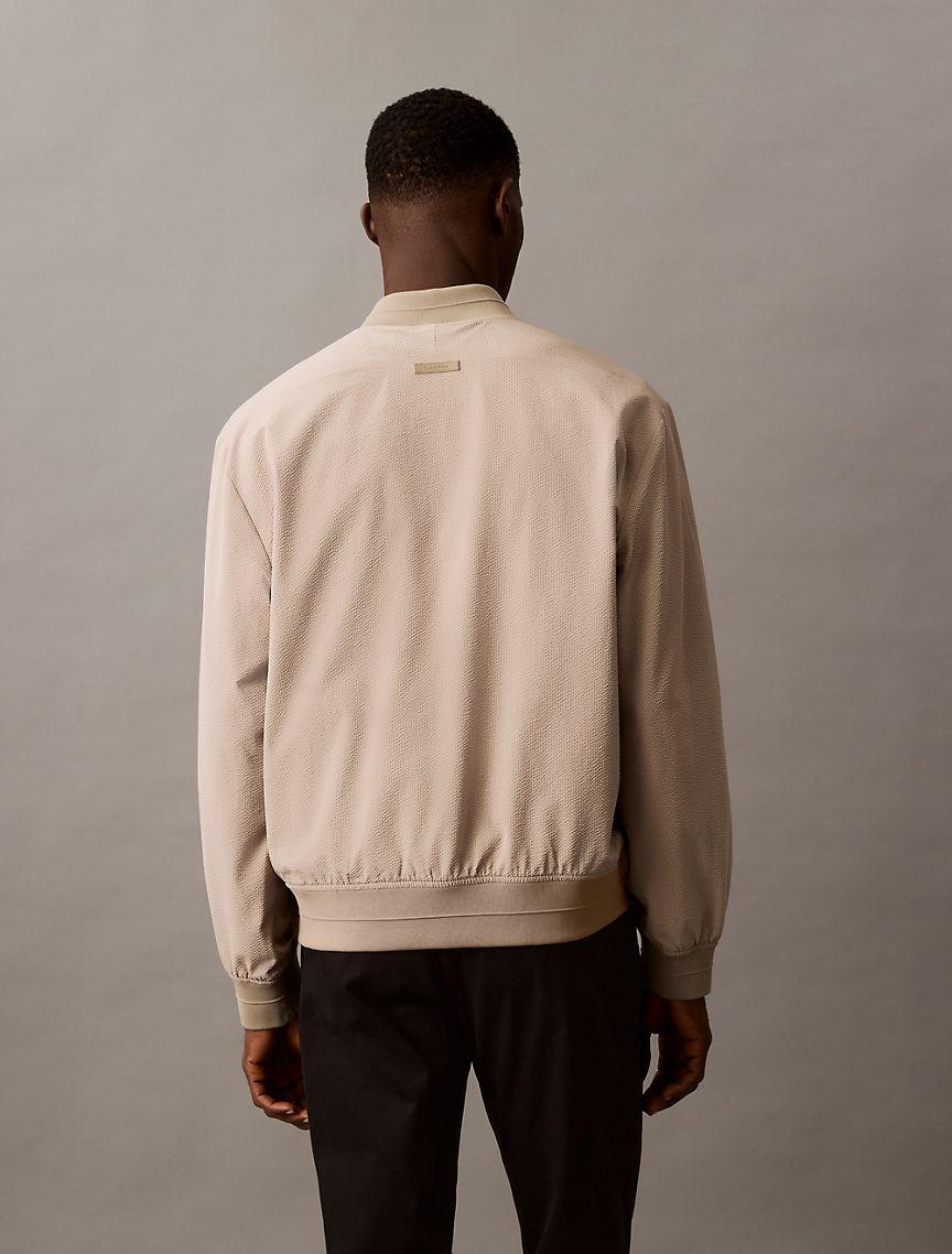 Seersucker Bomber Jacket Product Image