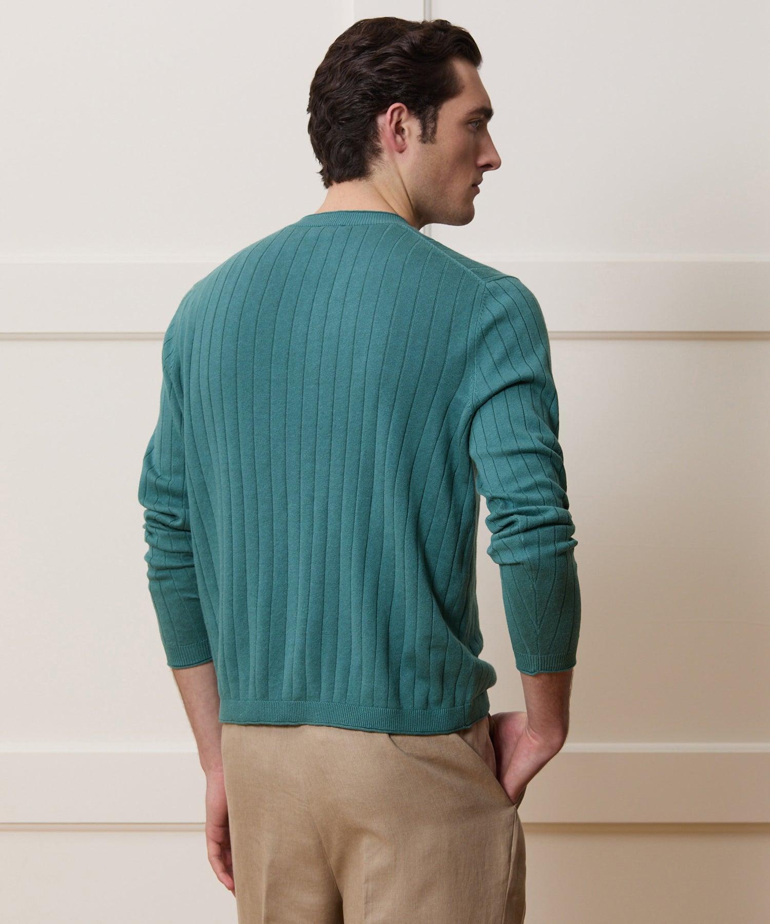 Lightweight Linen-Cotton Crewneck Sweater Product Image