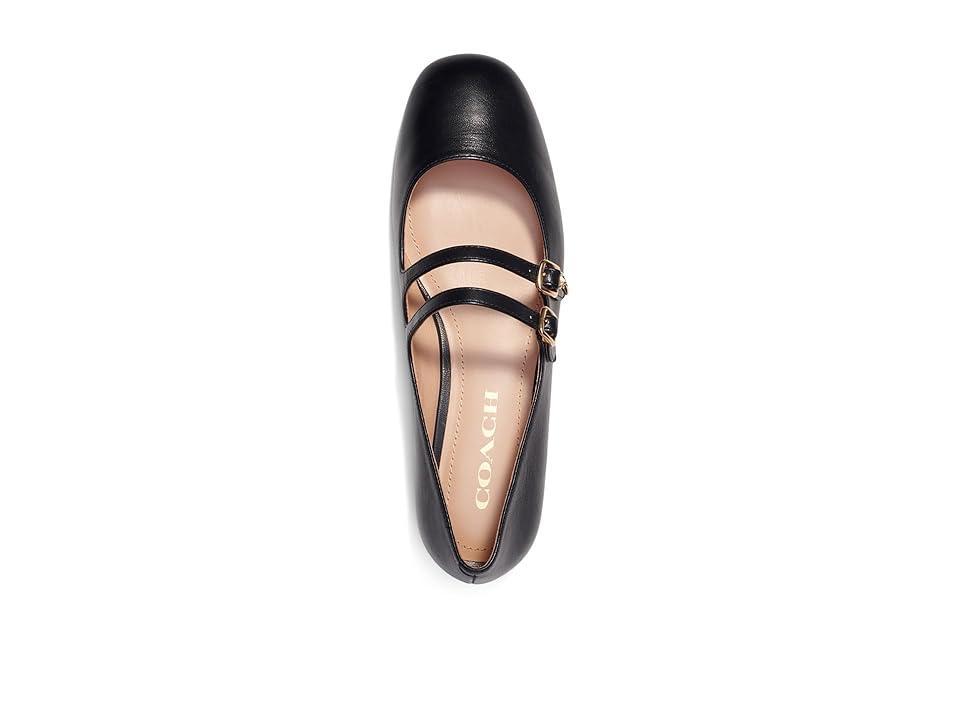 COACH Whitley Leather Double Strap Mary Jane Flats Product Image