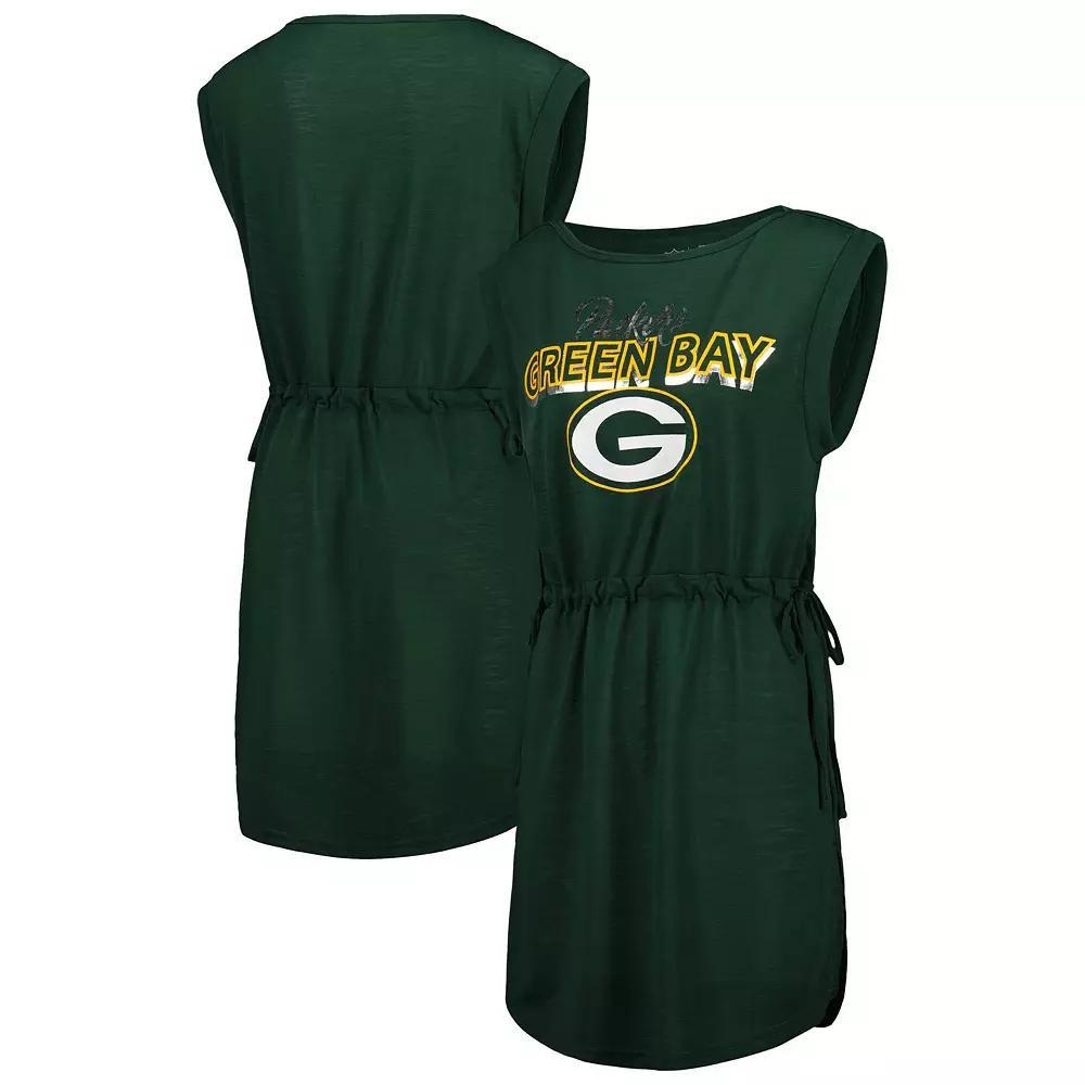 Women's G-III 4Her by Carl Banks Green Green Bay Packers G.O.A.T. Swimsuit Cover-Up,  Product Image