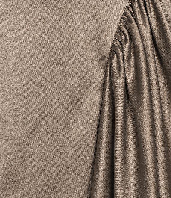 Gianni Bini Addison Satin Square Neck A-Line Drop Waist Mini Dress Product Image