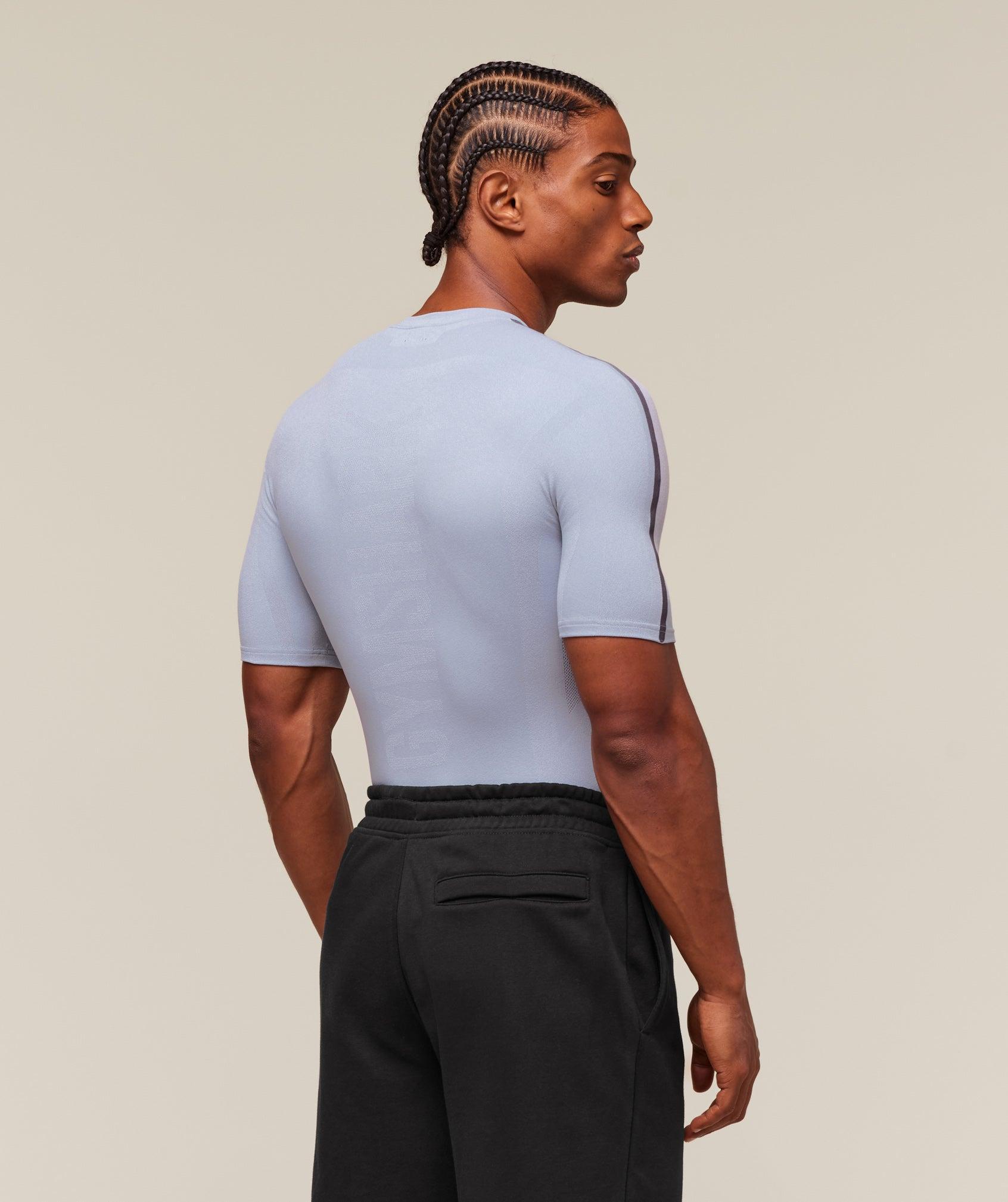 Gymshark everywear Warp Knit T-Shirt - Pale Blue Male Product Image