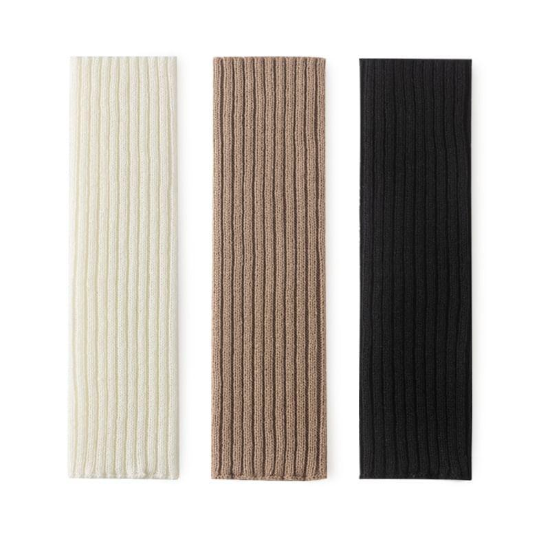 Plain Ribbed Knit Leg Warmers (Various Designs) Product Image