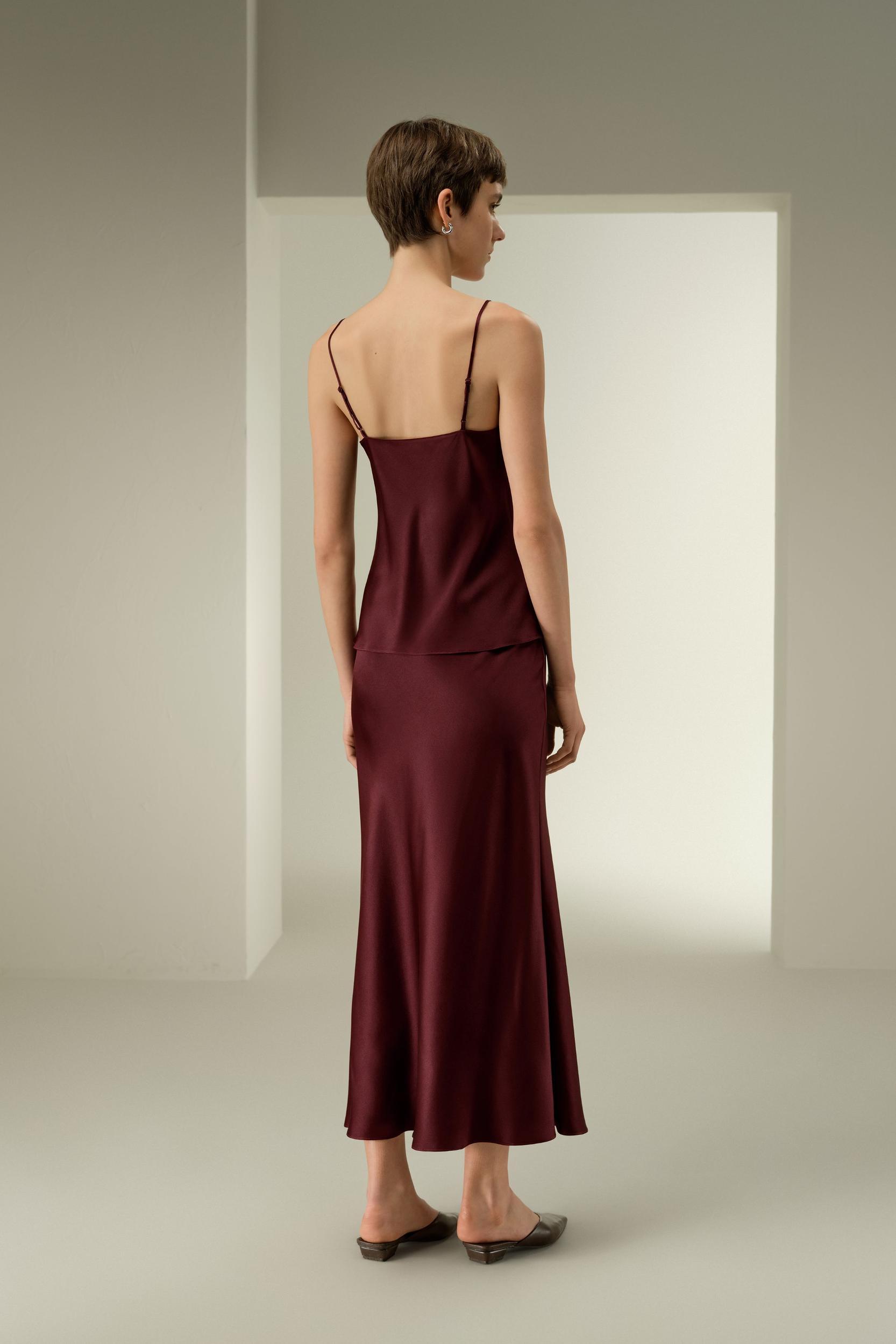 Double-Faced Silk Charmeuse Bias Cami Product Image